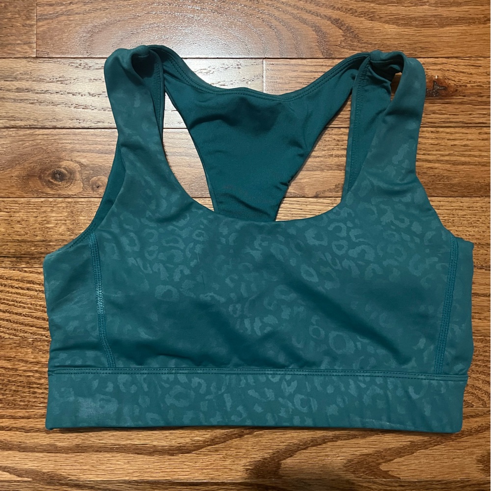 KIAVA Teal Leopard Sports Bra